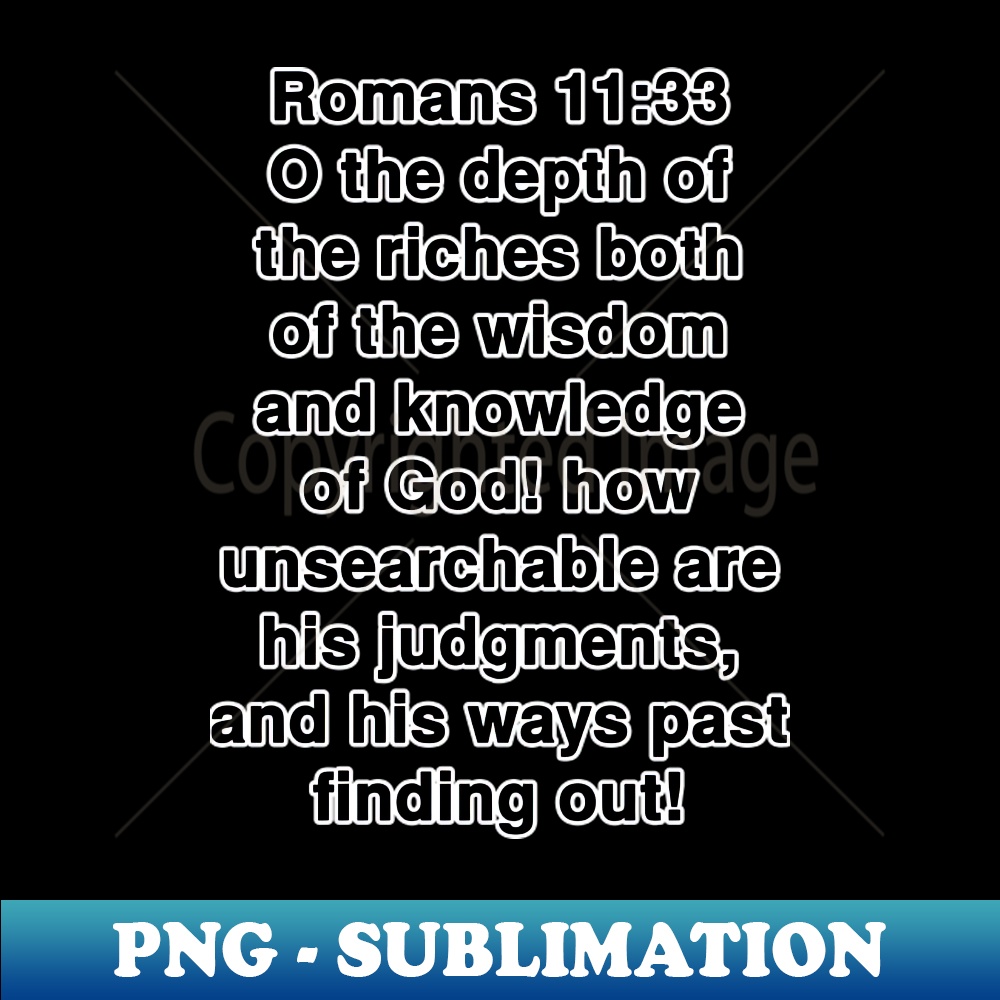 Romans 1133 king james version kjv bible verse typography inspire