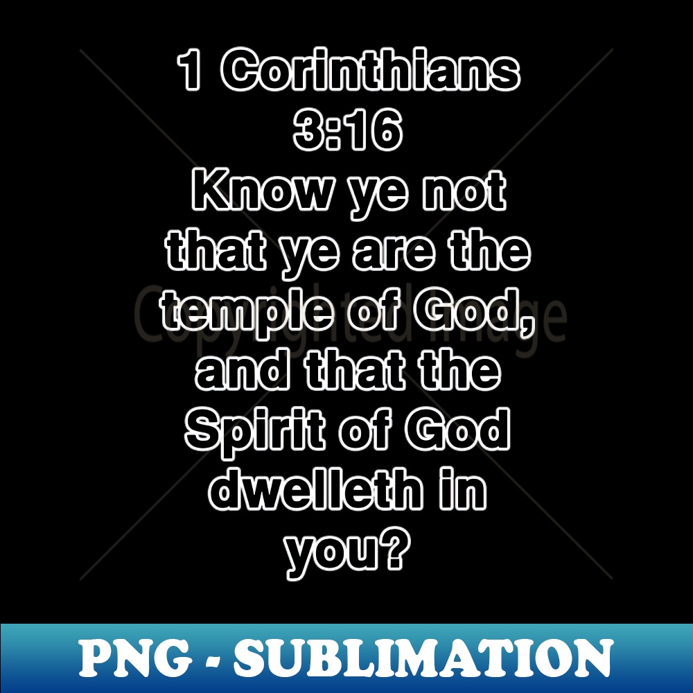 1 Corinthians 316 King James Version Kjv Bible Verse Typogr Inspire