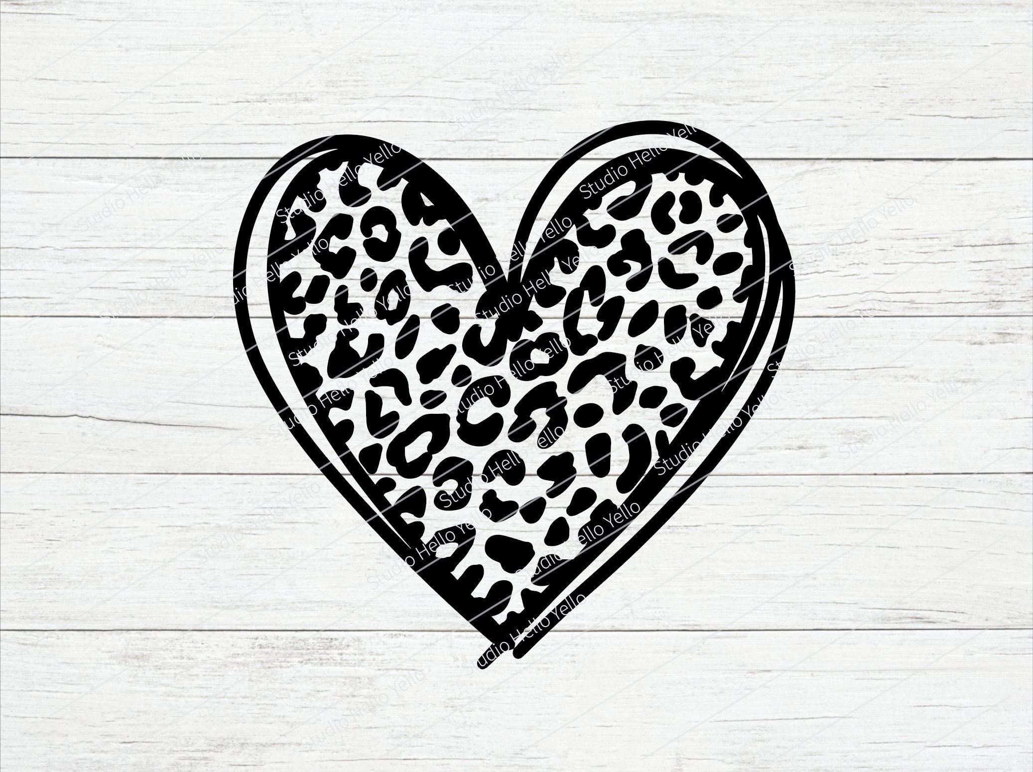 Leopard Print Heart Svg, Heart Svg, Valentine Svg,Valentine - Inspire