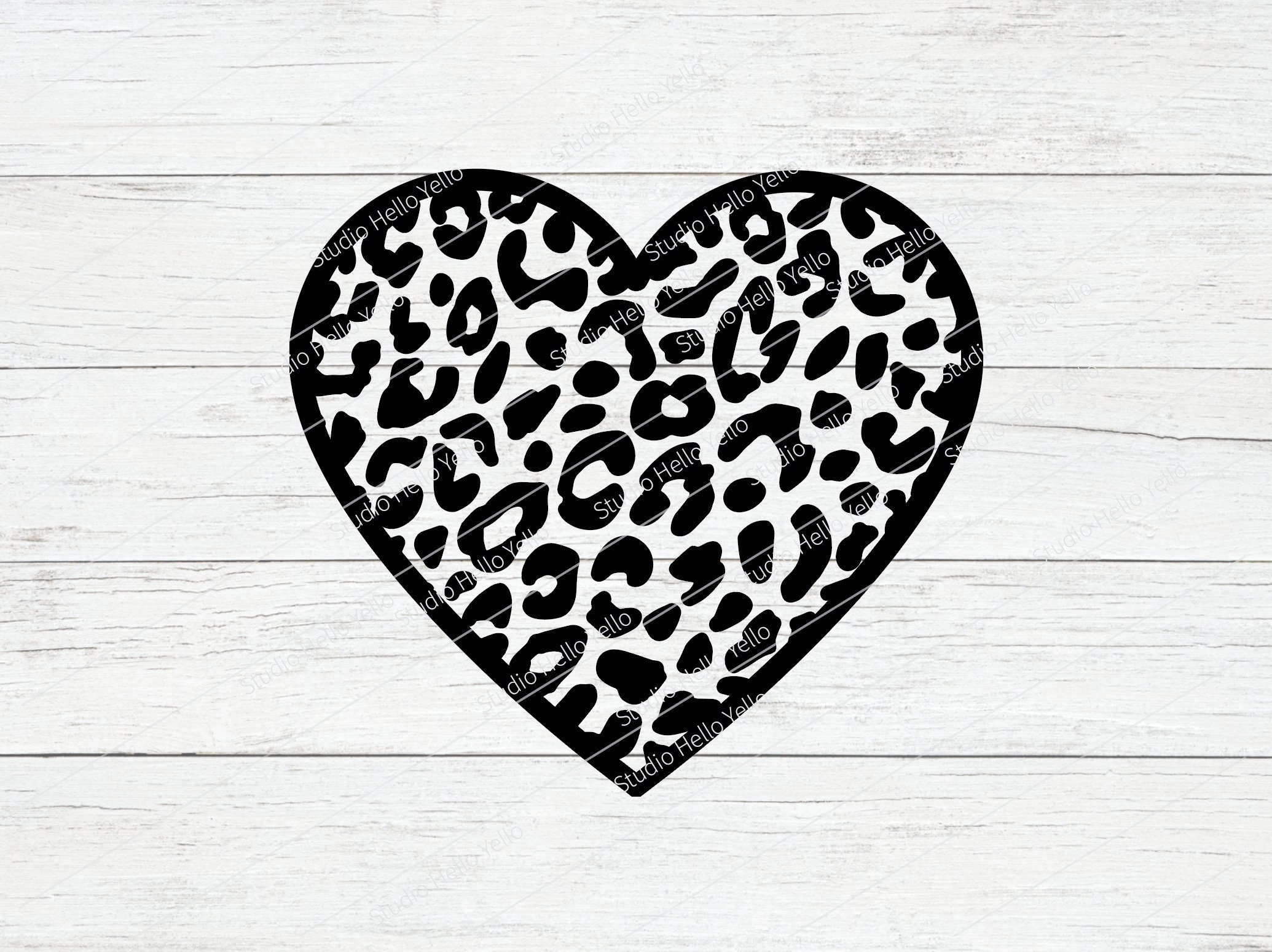 Leopard Print Heart Svg, Heart Svg, Valentine Svg,Valentine - Inspire