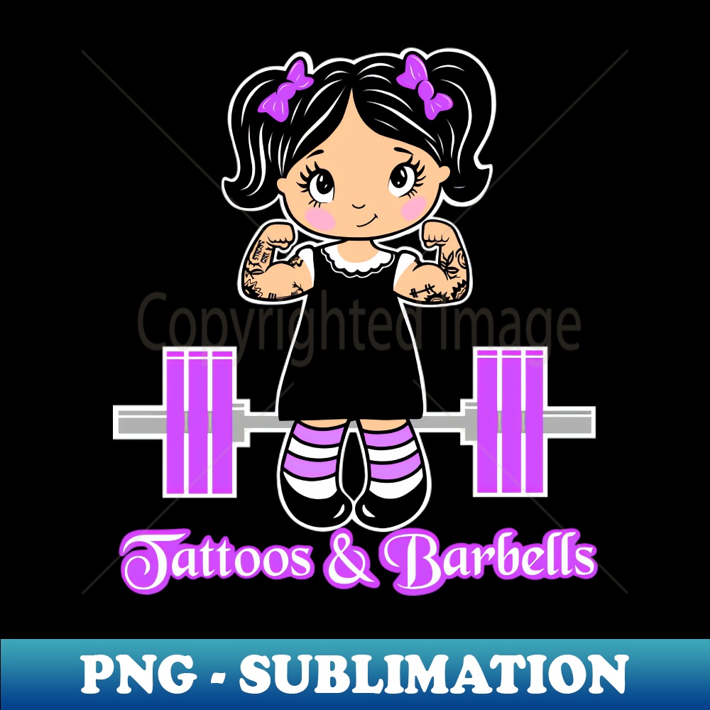Tattooed girl fitness girl gym girl - Instant Sublimation Di | Inspire ...