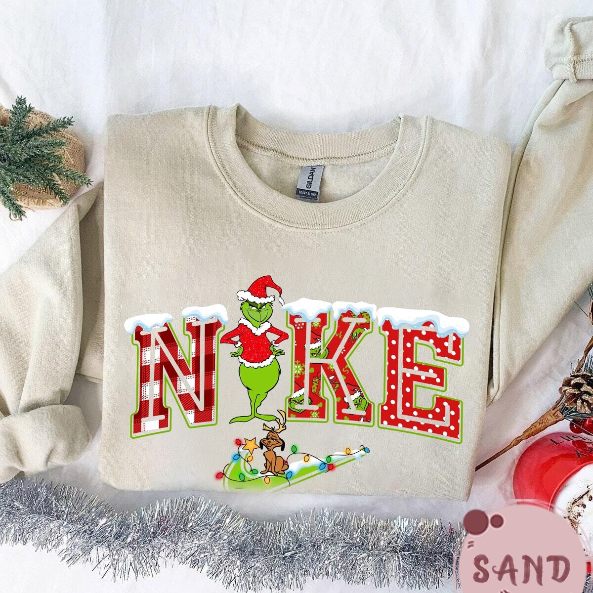 Sweat-shirt Merry Grinchmas - Grinch Noël - Coupe Classique, Col Tissé, 241 G - 4