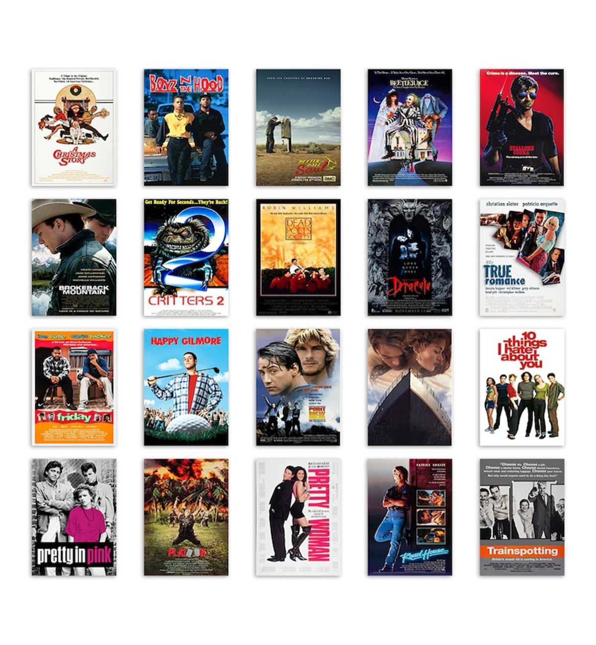 Classic 80s 90s Movie Poster Full Size Film | Inspire Uplift