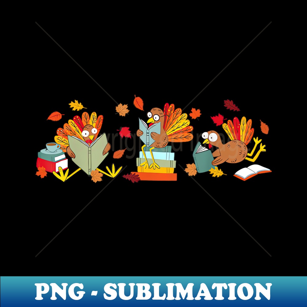 Funny Turkey Reading Book Librarian Bookworm Thanksgiving - | Inspire ...