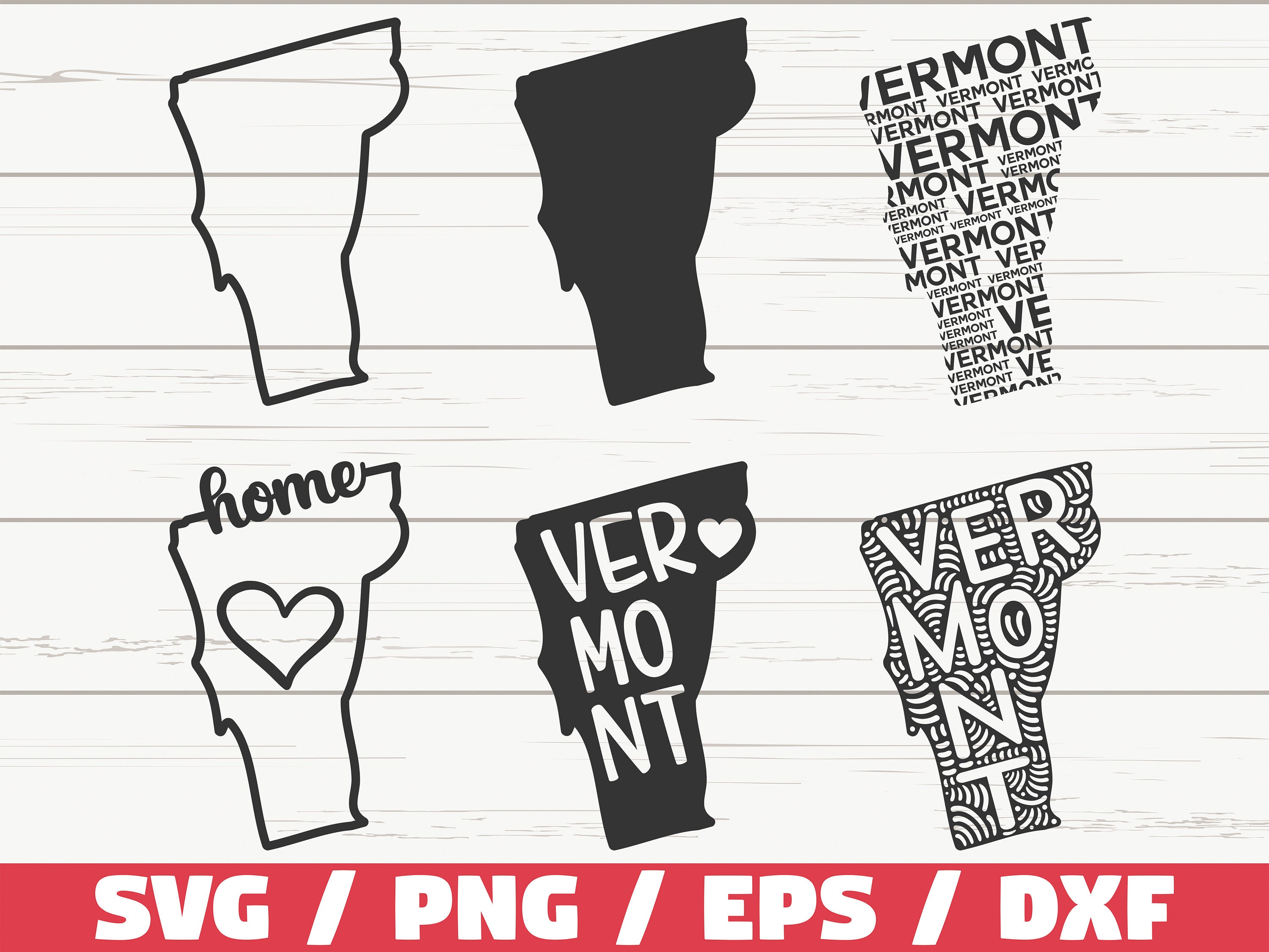 Vermont State SVG, Cut File, Cricut, Clip art | Inspire Uplift