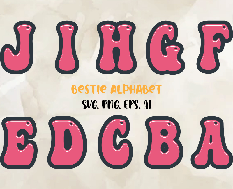 Bestie Font SVG, Bestie Alphabet SVG, Modern Font, Fonts For - Inspire ...