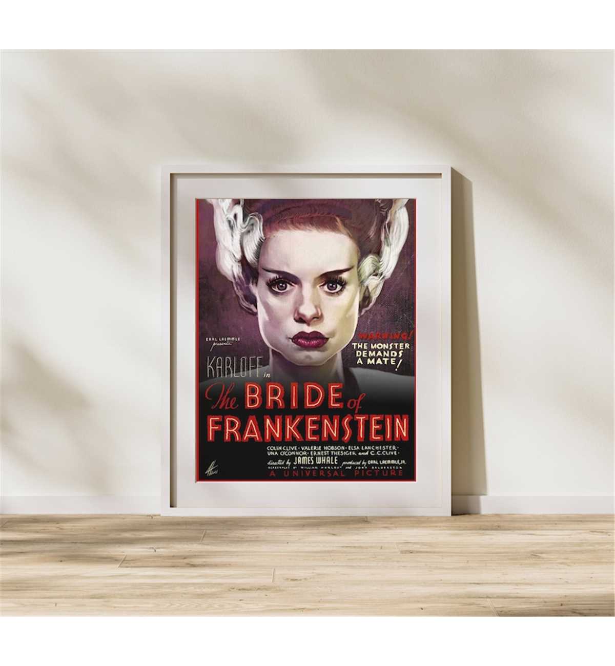 The Bride of Frankenstein Movie Poster | Boris | Inspire Uplift