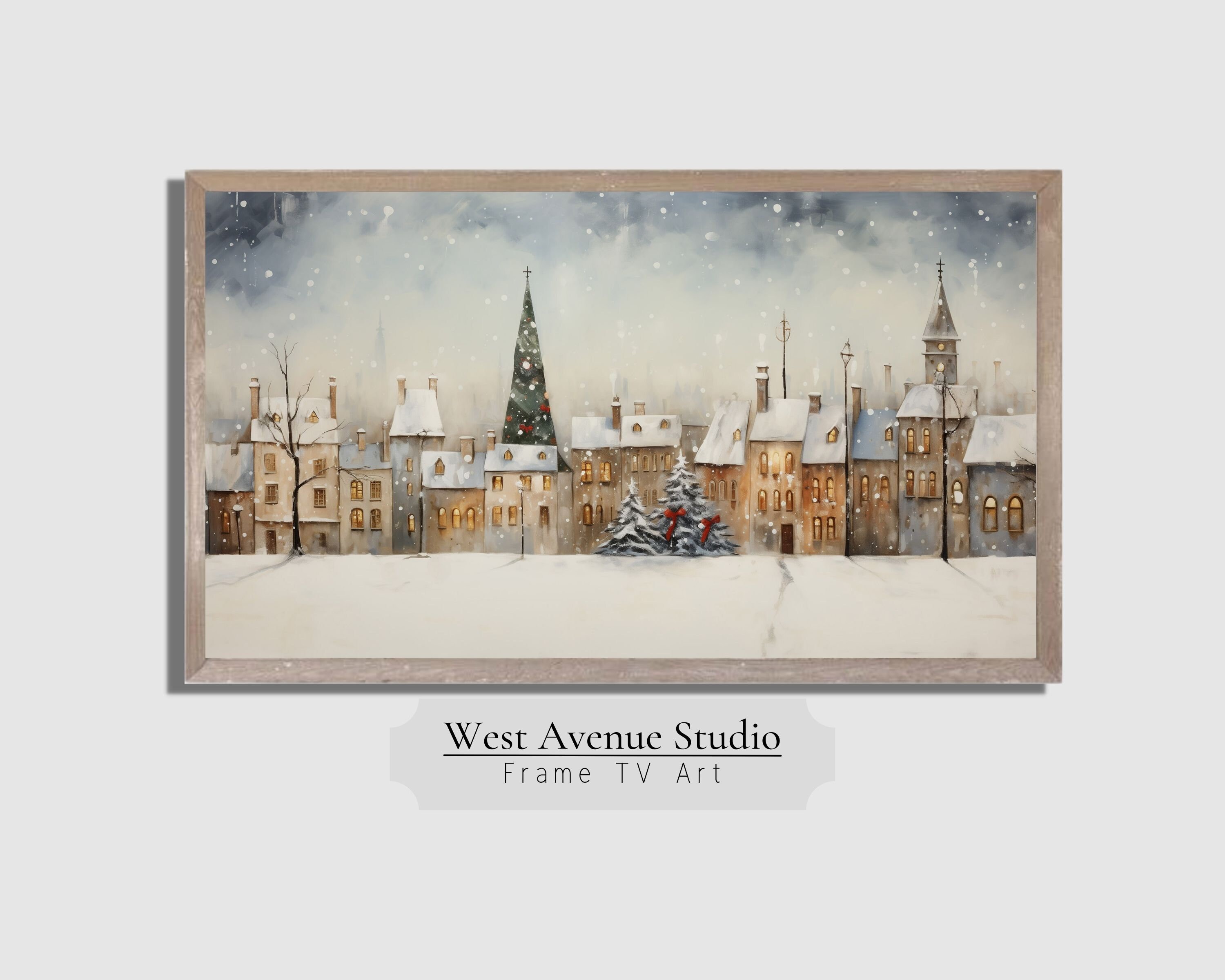 Samsung Frame Tv Art Christmas Village Frame Tv Art Collecti Inspire