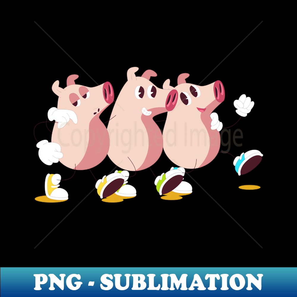 Three Little Pigs - Retro PNG Sublimation Digital Download - | Inspire ...