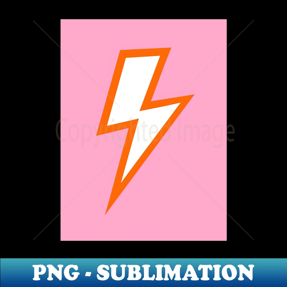Pink and Orange Lightning Bolt PNG Transparent Sublimation Inspire