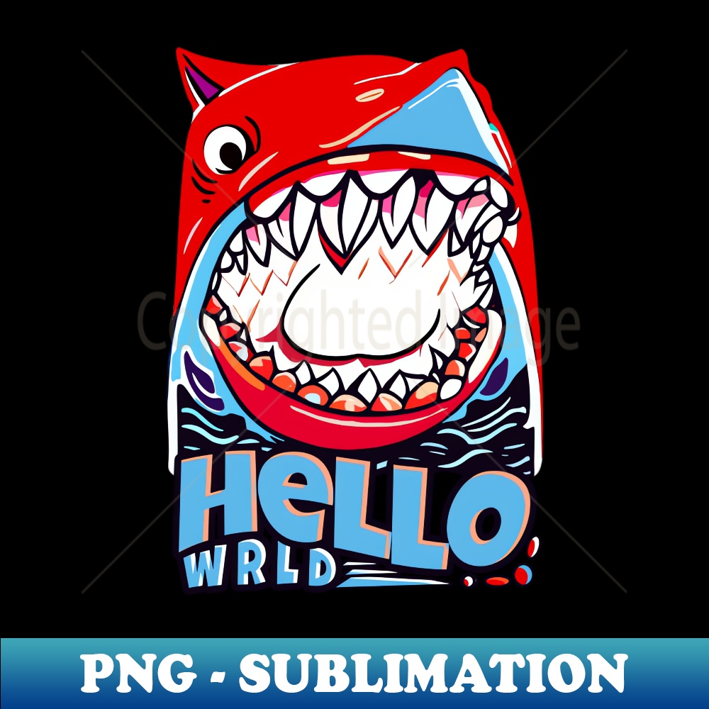 Jaws Parody - Hello Wrld - PNG Transparent Digital Download - Inspire ...