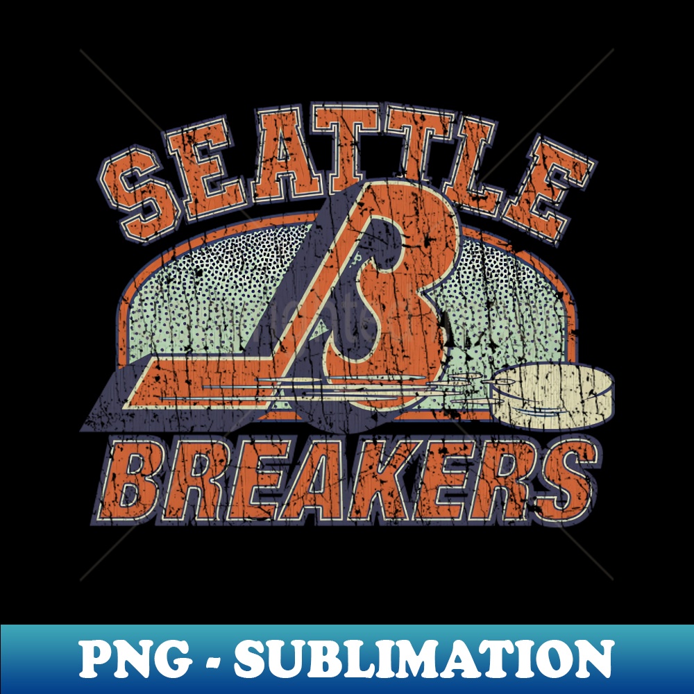 Seattle Breakers Hockey 1977 Signature Sublimation PNG Fil Inspire