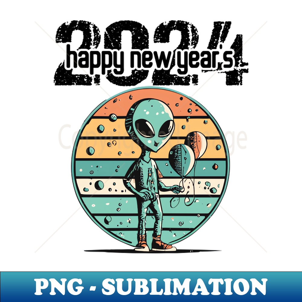 2024 Celebration - Alien New Years Eve NYE - Digital Sublima - Inspire