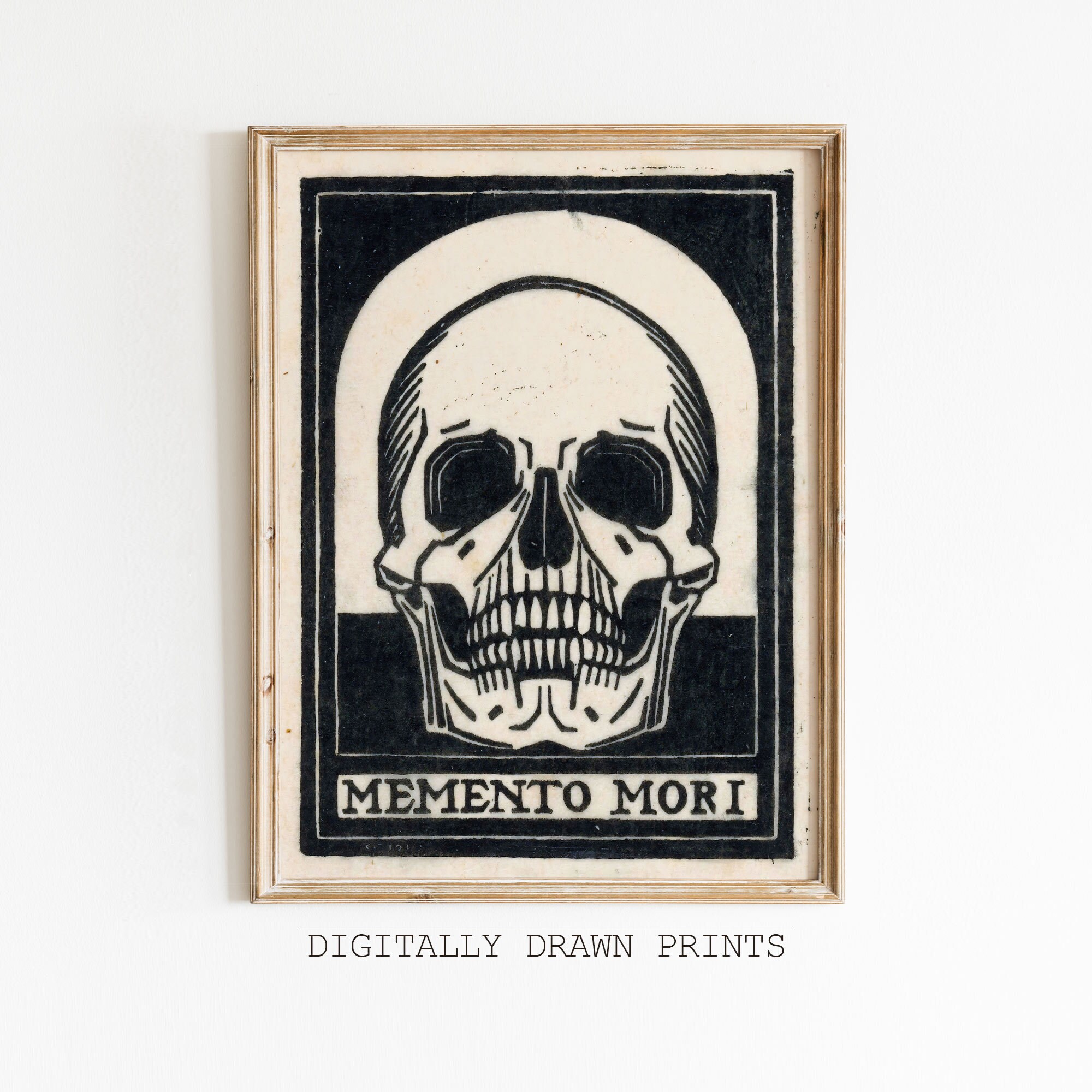 Dark Academia Skull, Moody Dark Academia Print, Dark Wall Ar - Inspire