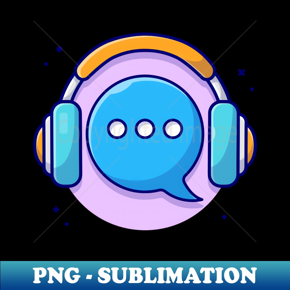 Speech Bubble with Headphones Music Cartoon Vector Icon Illu | Inspire ...
