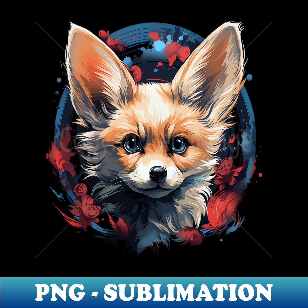 Patriotic Fennec Fox Unique Sublimation PNG Download Ins Inspire Uplift
