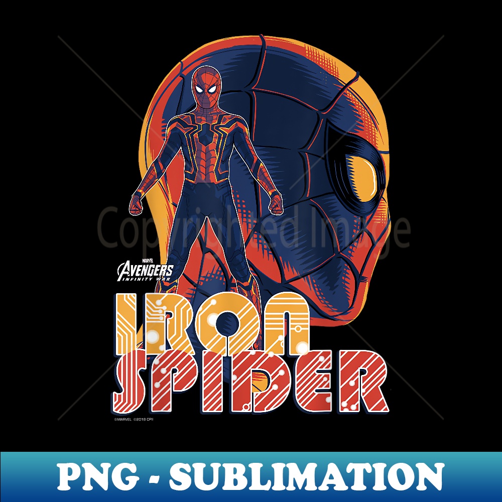Marvel Infinity War Iron Spider Head Profile Graphic - Aesth | Inspire ...