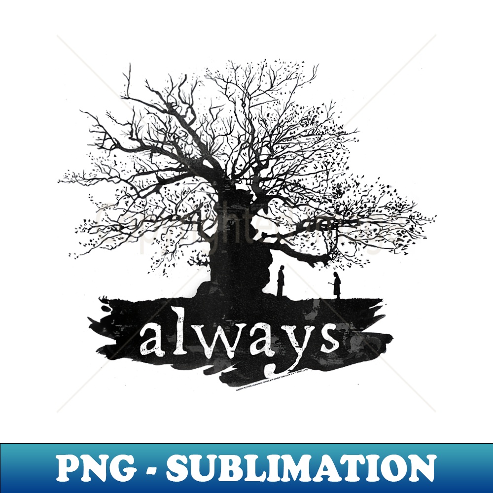 Harry Potter Always Tree Silhouette - Retro PNG Sublimation | Inspire ...