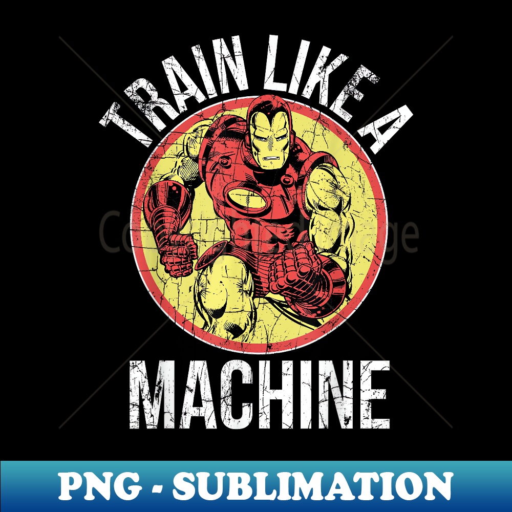 Marvel Iron Man Train Like a Machine Vintage Graphic - High- | Inspire ...
