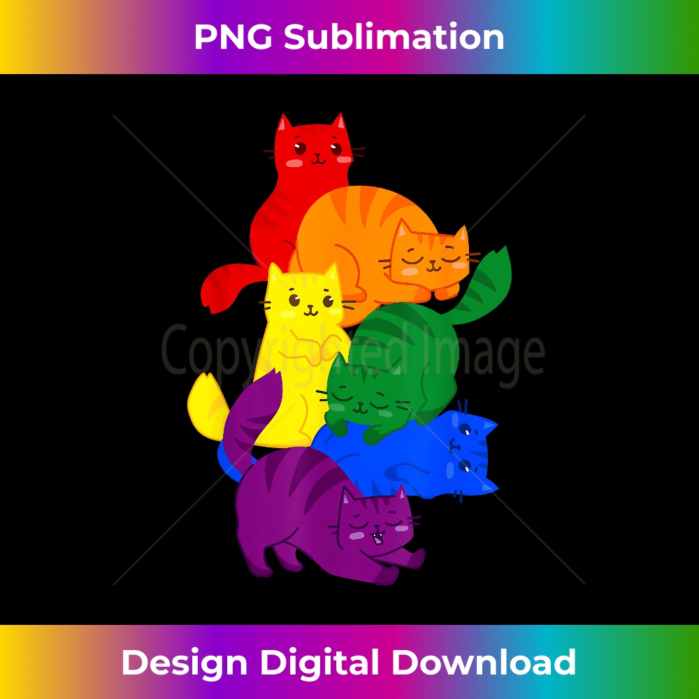 Gay Pride Cat LGBT Ally Kawaii Cats Pile Anime Rainbow Fla - | Inspire ...