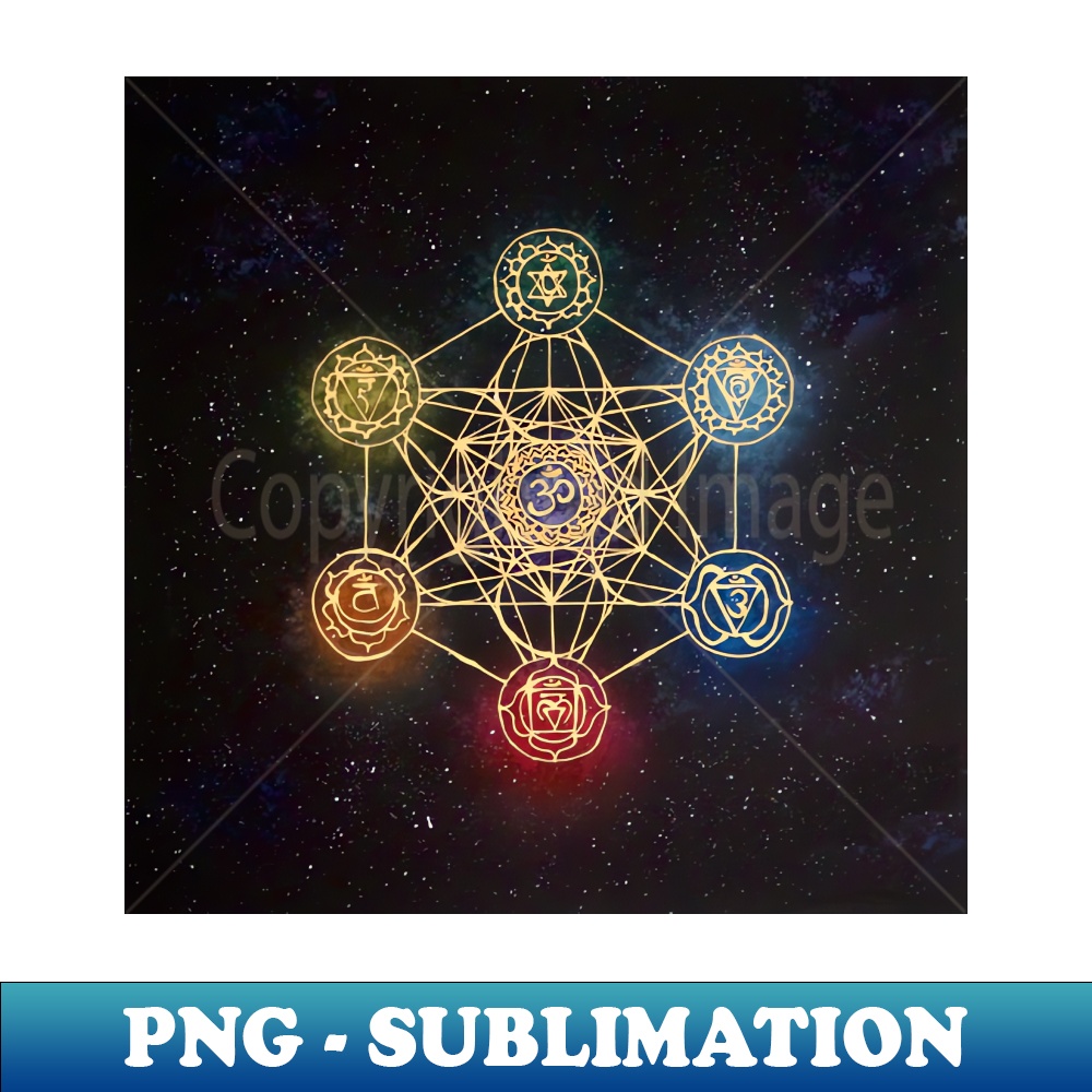Sacred Geometry - Metatrons Cube with Chakras - PNG Transpar - Inspire ...