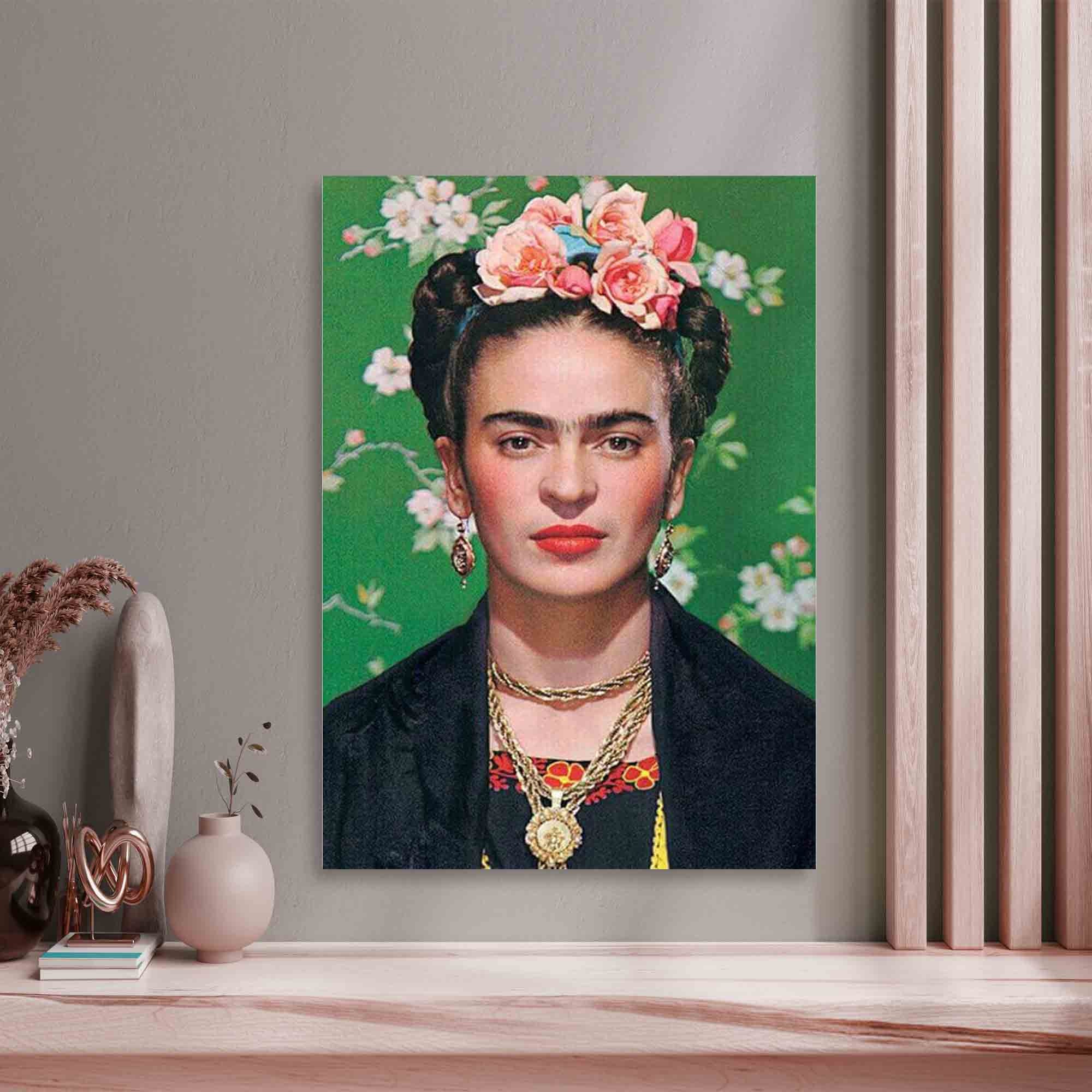 Frida Kahlo Wall Art Canvas Print Zwart Wit Schilderij Wanddecoratie, Frida Portretten Poster Print Kunst Foto Mexicaanse Kunstenaar Home Decor voor Woonkamer, Geen Frame,50 x 70 cm