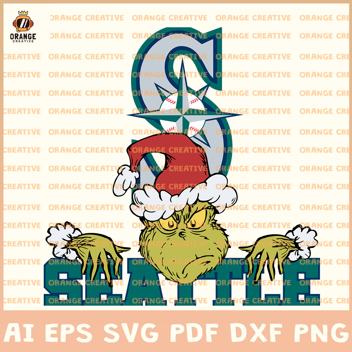 Seattle Mariners Svg Files, MLB Mariners Logo Clipart, Grinc | Inspire ...