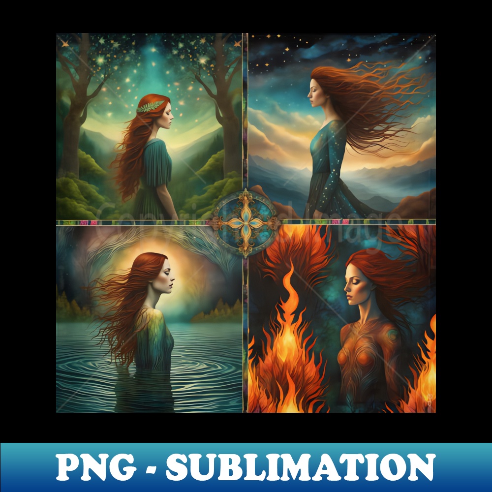 The Elements - Earth Air Water Fire - Instant PNG Sublimatio - Inspire ...
