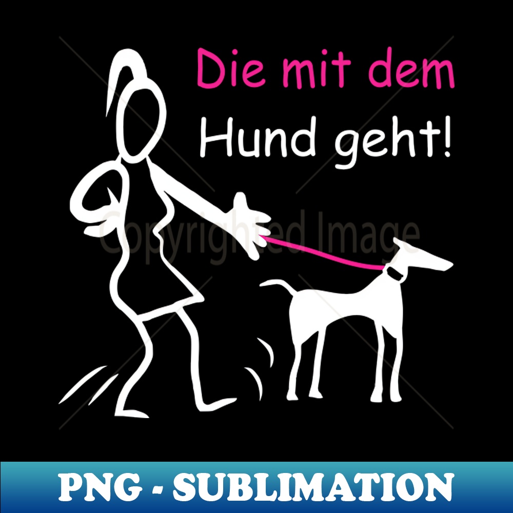Die Mit Dem Hund Geht Tank Top - Hundespruch Shirt Für Gassi Runden