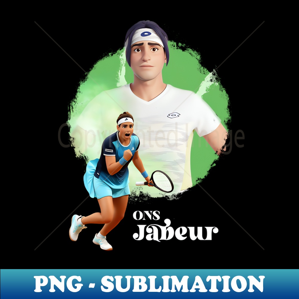 Ons Jabeur cartoon anime - Instant Sublimation Digital Downl - Inspire
