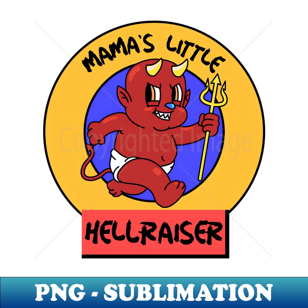 Mamas Little Hellraiser Cartoony Devil Diaper Baby - Instant | Inspire ...