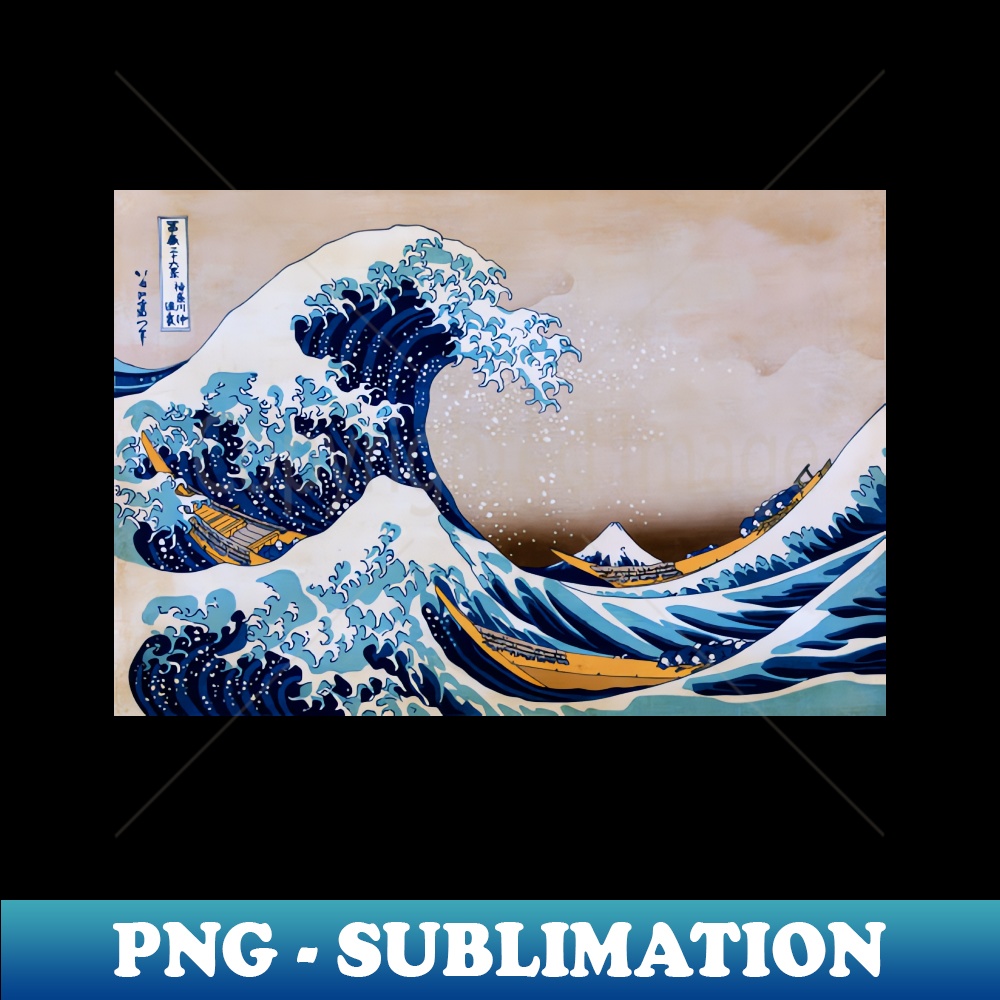 Hokusai Great Wave Off Kanagawa HighResolution PNG Sublim Inspire