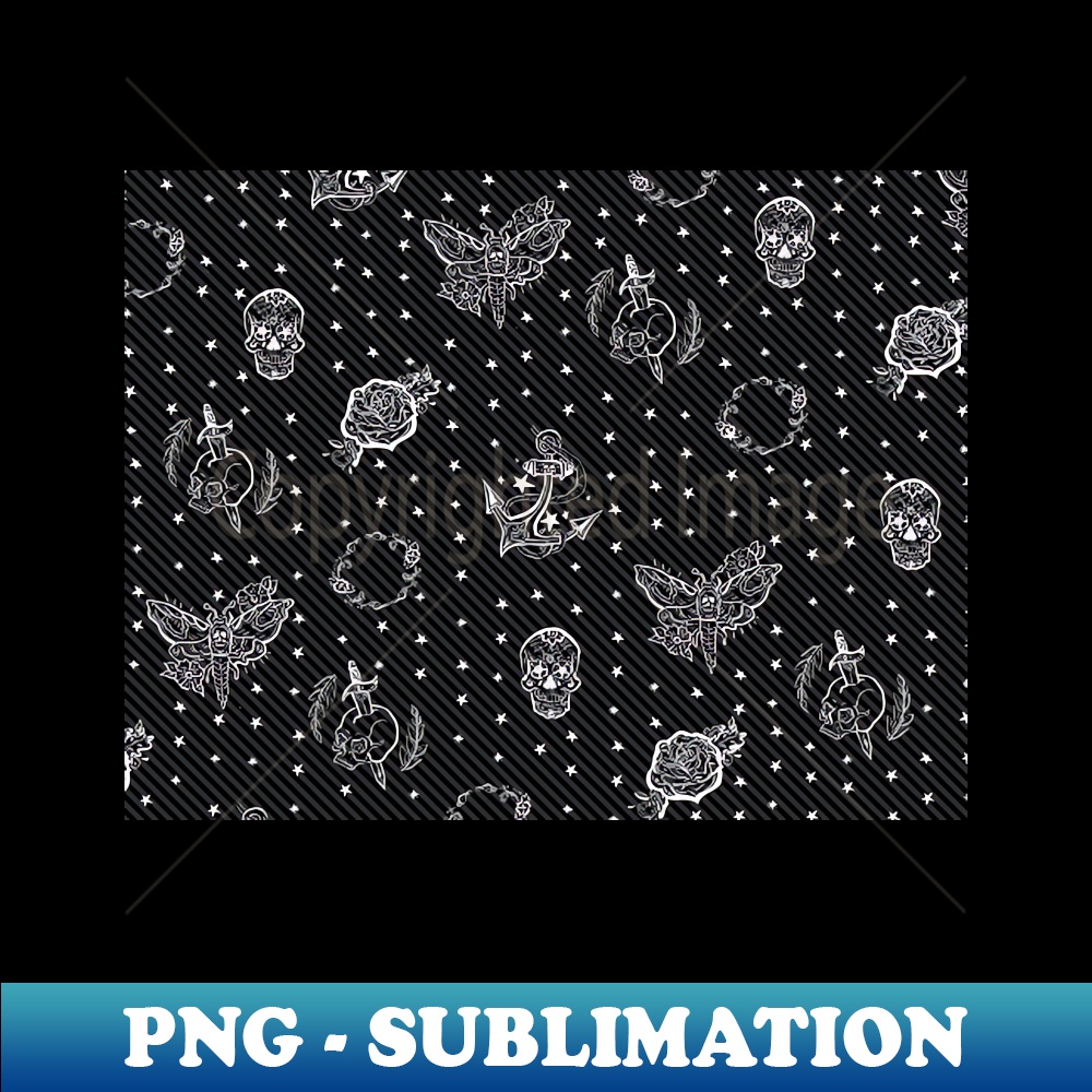 Flash Tattoo Punk Pattern Design - PNG Transparent Sublimati - Inspire ...