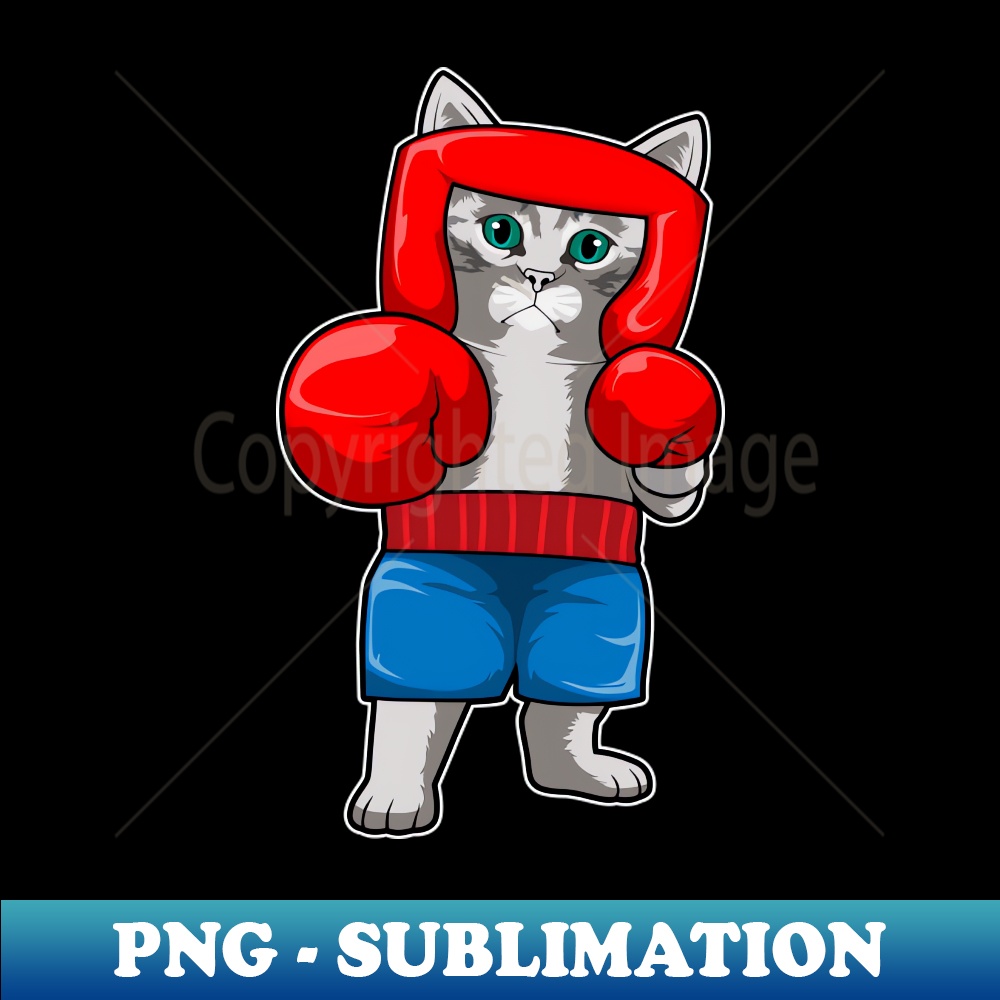 Cat at Boxing with Boxing gloves - Special Edition Sublimati | Inspire ...