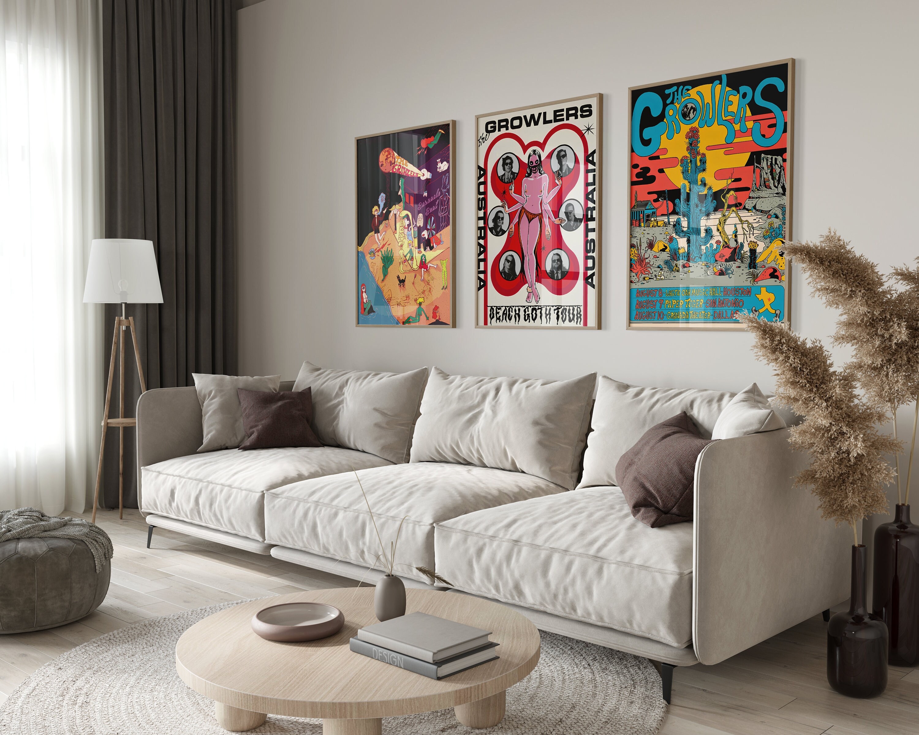 The Growlers Set of 3 Posters, The Growlers Poster, Rare Ban Inspire