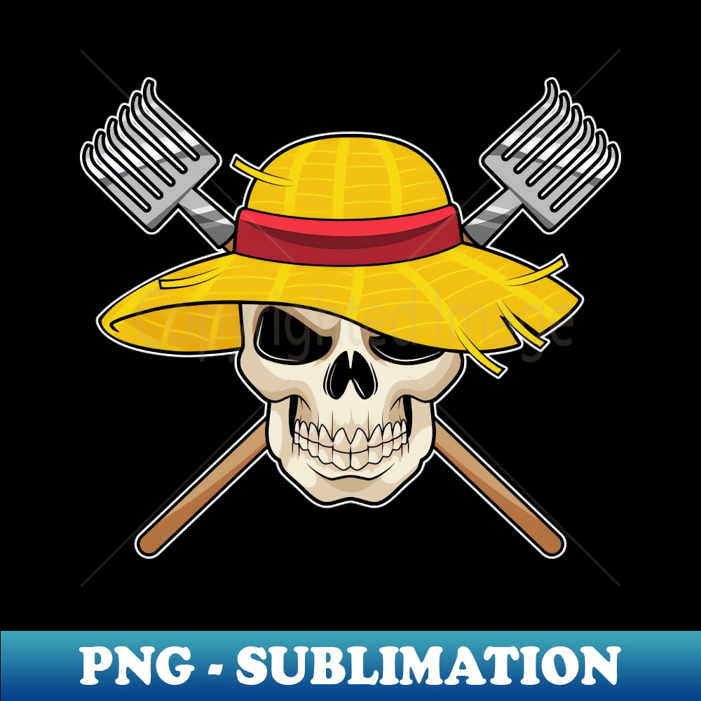 Skull with Hat as Farmer with Rake - High-Resolution PNG Sub | Inspire ...