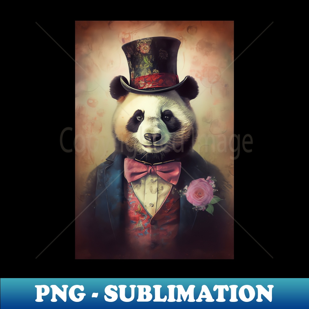 Fancy Pants Panda Bear - Decorative Sublimation PNG File - B | Inspire ...