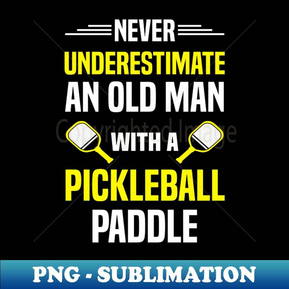 Never Underestimate An Old Man With A Pickleball Paddle Personalized Name 3D Polo Shirt Gift For Pickleball Player main image 0