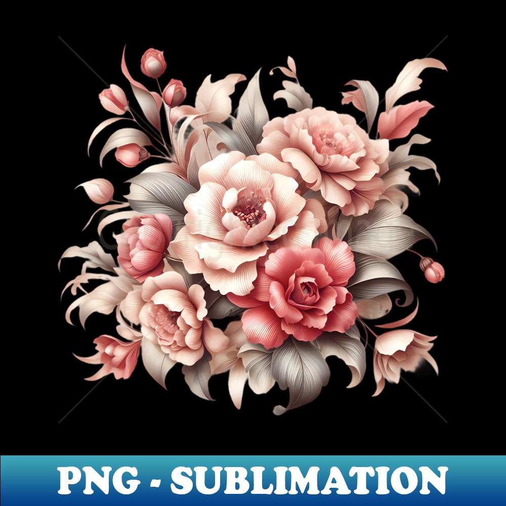 Blush peonies - Modern Sublimation PNG File - Create with Co | Inspire ...
