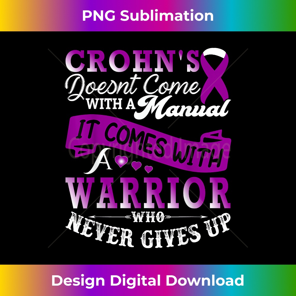 Crohn's Warrior Purple Ribbon Crohn's Disease Awareness - De | Inspire ...