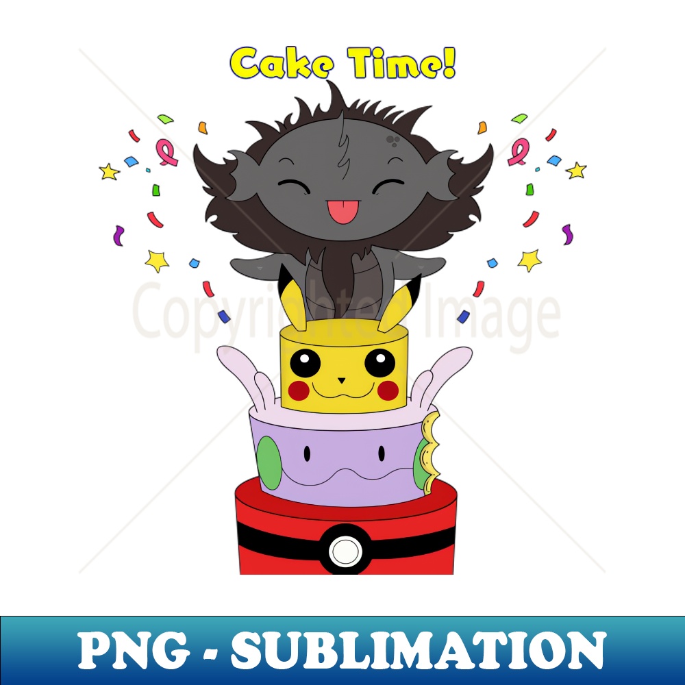 Chibi Dragon Birthday Cake - Special Edition Sublimation PNG | Inspire ...