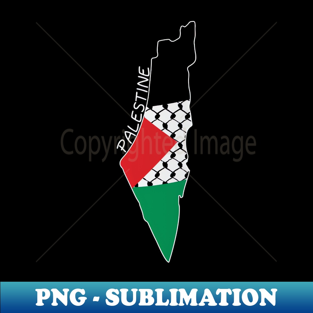 Palestine Flag Map Design With Palestinian Kufiya Pattern Inspire 