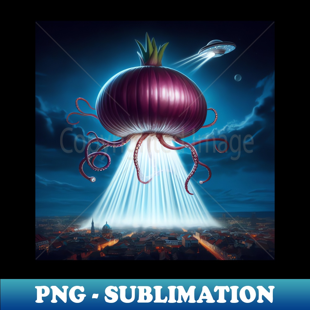 Killer onion from outer space Premium PNG Sublimation File Inspire