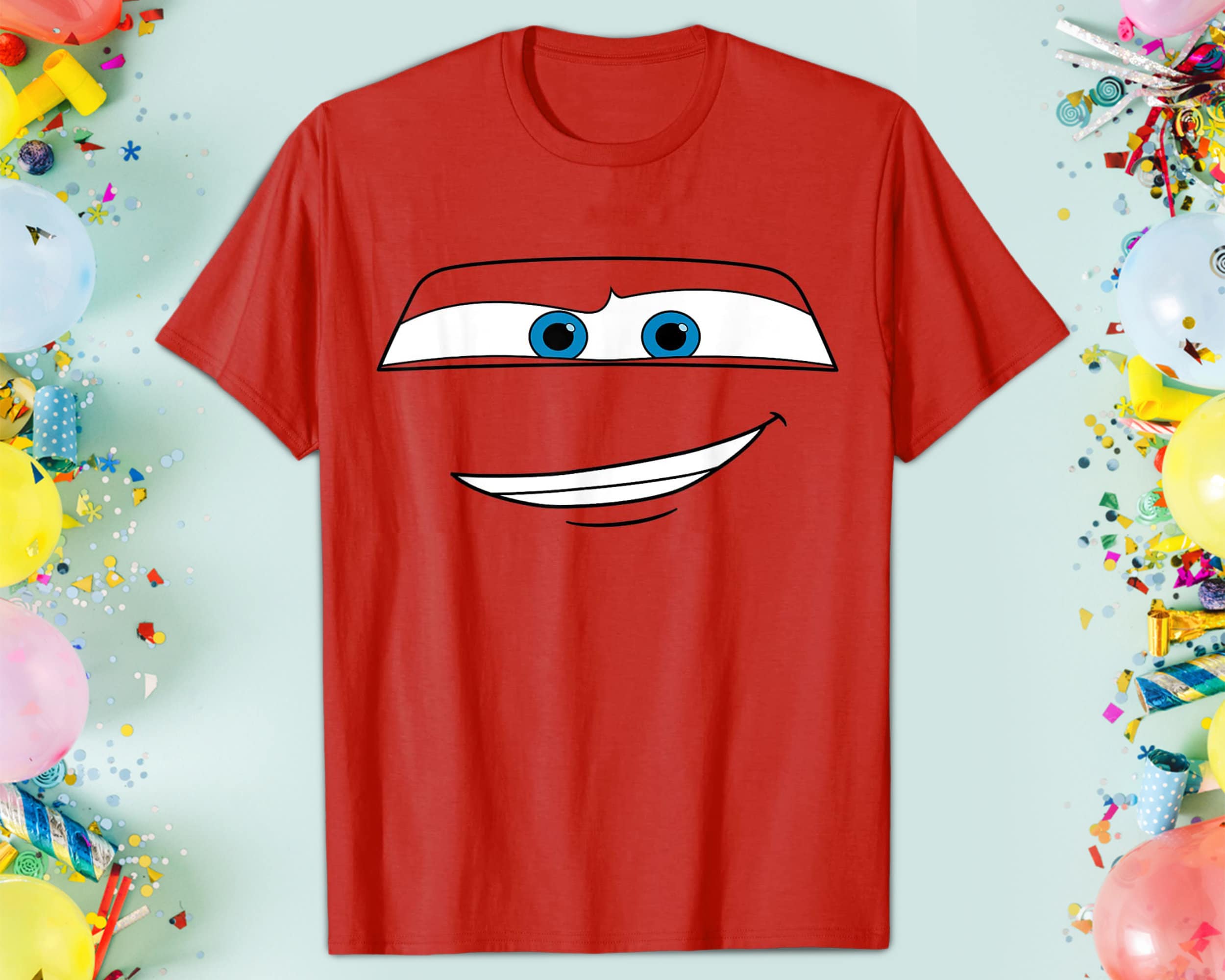 Oversized Pixar Cars Lightning License T-shirt