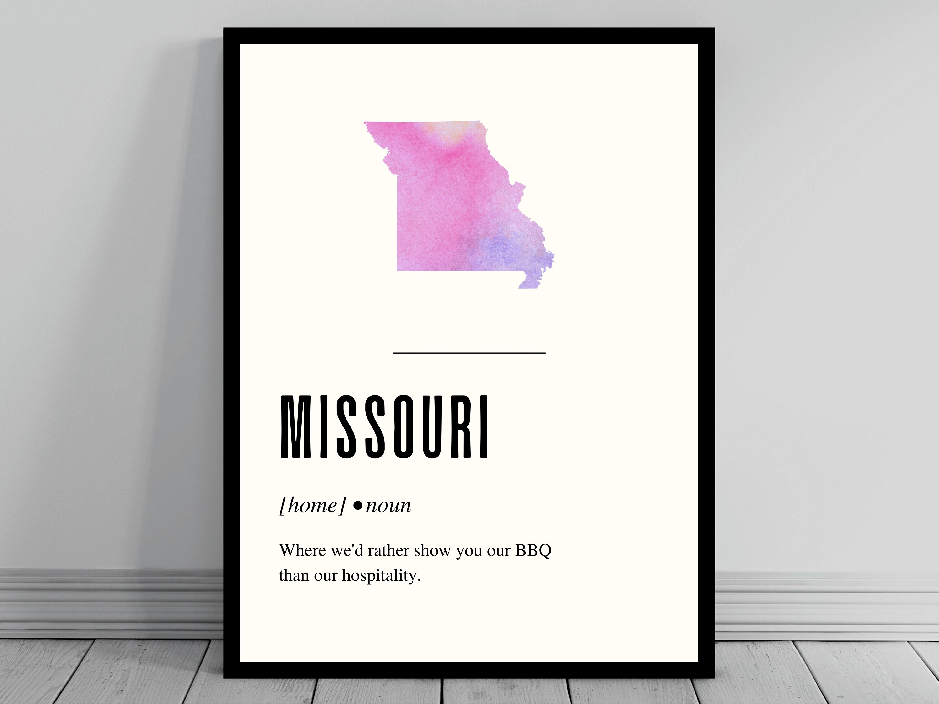 Funny Missouri Definition Print Missouri Poster Minimalist | Inspire Uplift