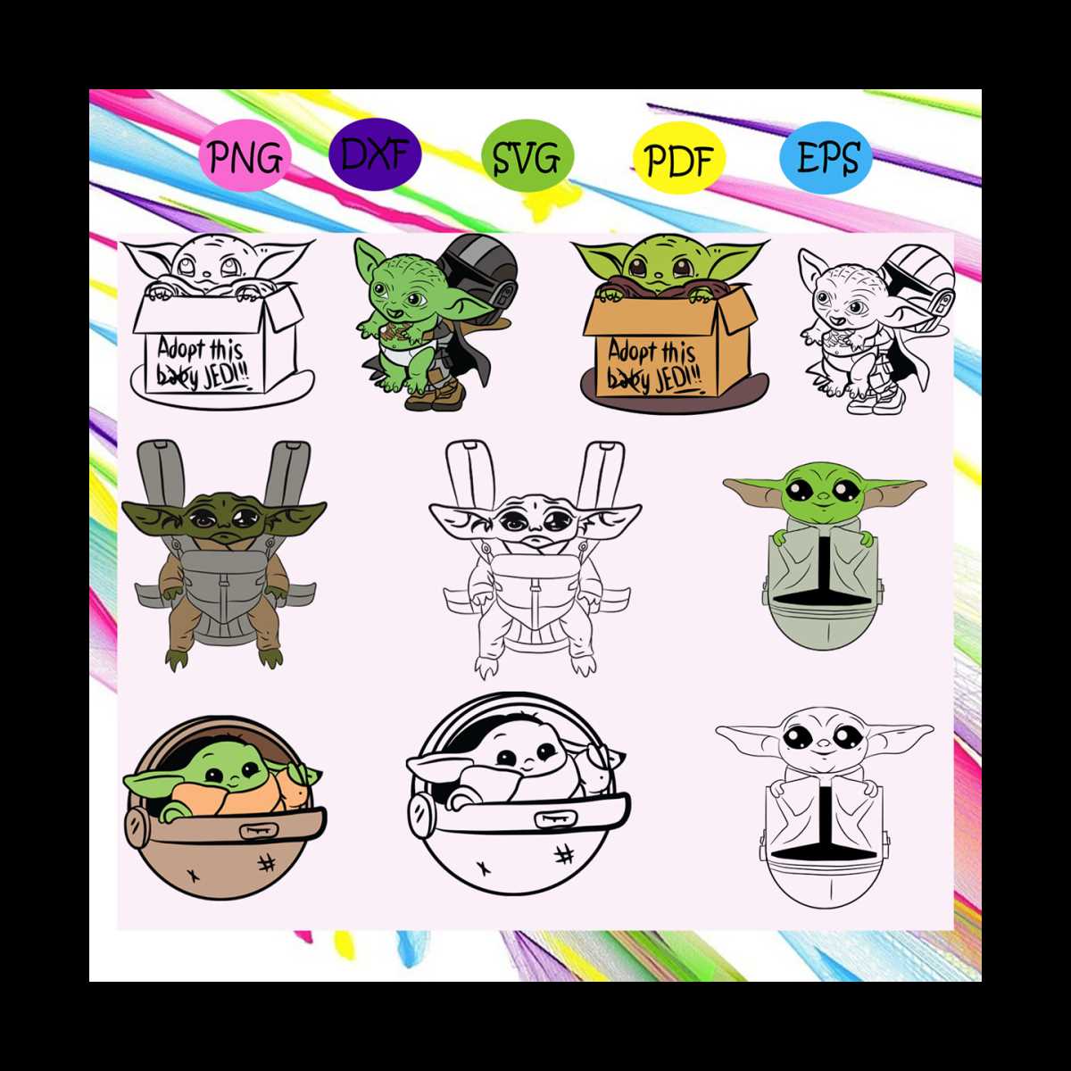 Baby Yoda svg bundle, baby Yoda , Yoda svg, Yoda , baby Yoda | Inspire ...