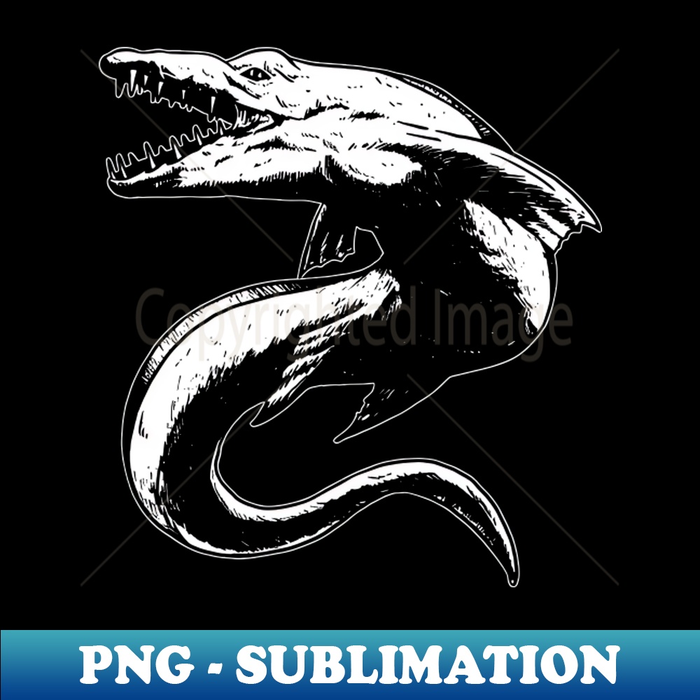 Transparent Mosaurus Mosasaurus with Powerful Jaws - PNG Transparent Digital Down - Inspire ...