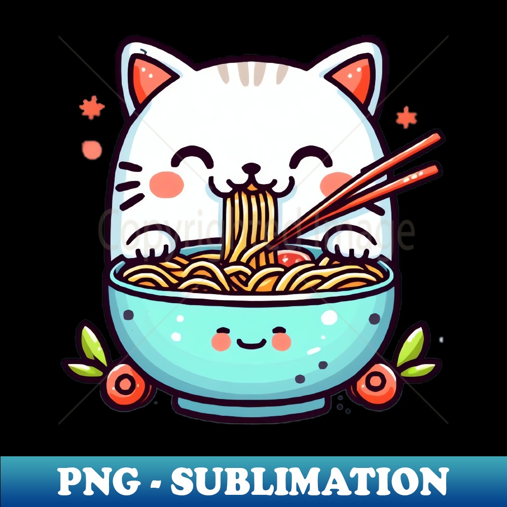 Cute Ramen Cat Kawaii Anime Japanese Noodles - Professional | Inspire ...