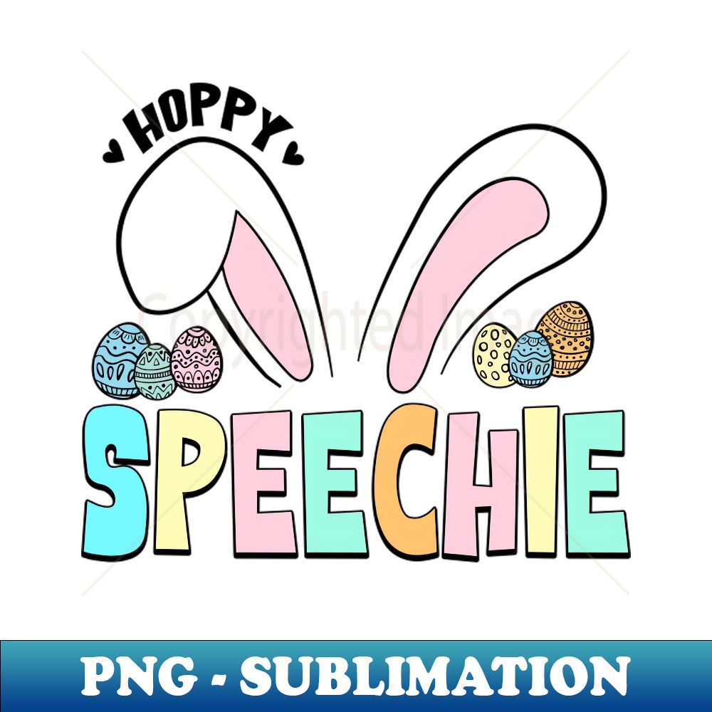 Cute Easter Hoppy Speechie Bunny Ears - PNG Transparent Digi | Inspire ...