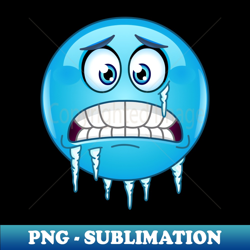 Freezing Emoji Emoticon SublimationReady PNG File Perfe Inspire